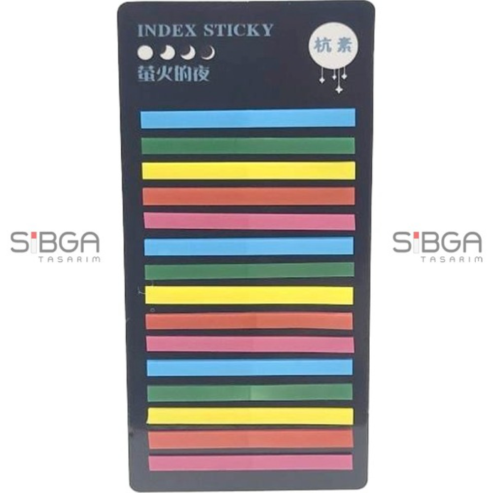 Sibga Tasarım Ince Şerit Şeffaf Renkli Postit Post-It Post It. Kitap Ayracı Ayraç Postit Sticker 300 Yaprak Not Defteri & Bloknot Fiyatı