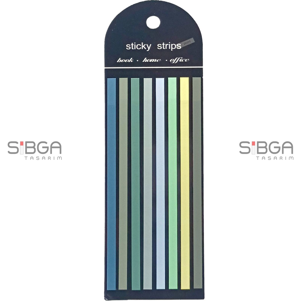 Sibga Tasarım Ince Uzun Şerit Şeffaf Renkli Postit Post-It Post It. Kitap Ayracı Ayraç Postit Sticker 160 Yaprak Diğer Fiyatı