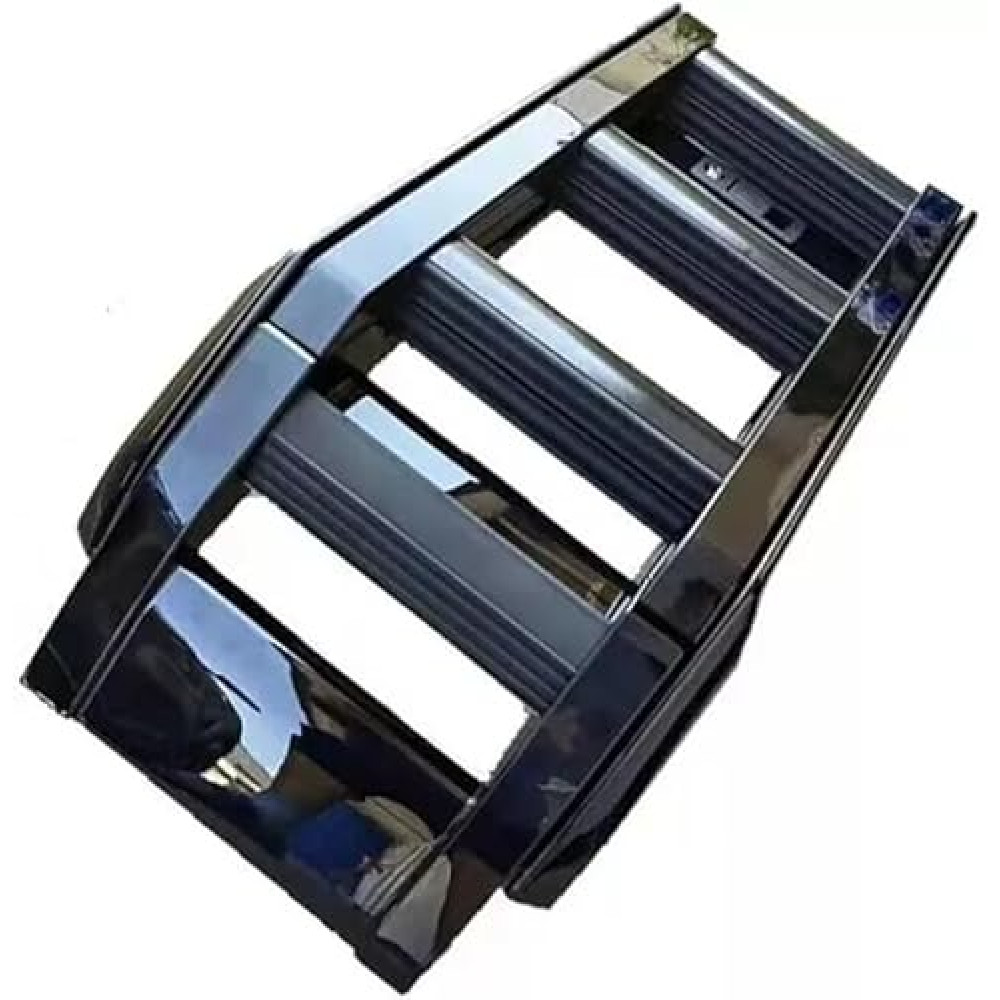 Side Roof Rack Access Ladder Liftable Fits for Land Rover Defender 110 2020-2025 Foldable Lift Ladder (Glossy Black)