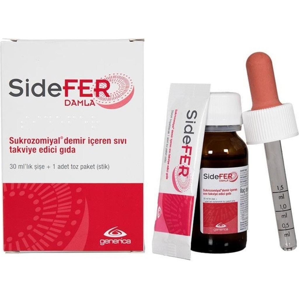 Sidefer Damla 30 ml Sukrozomiyal Demir İçeren Sıvı Takviye Edici Gıda Türkiye Menşeli Diğer Fiyatı