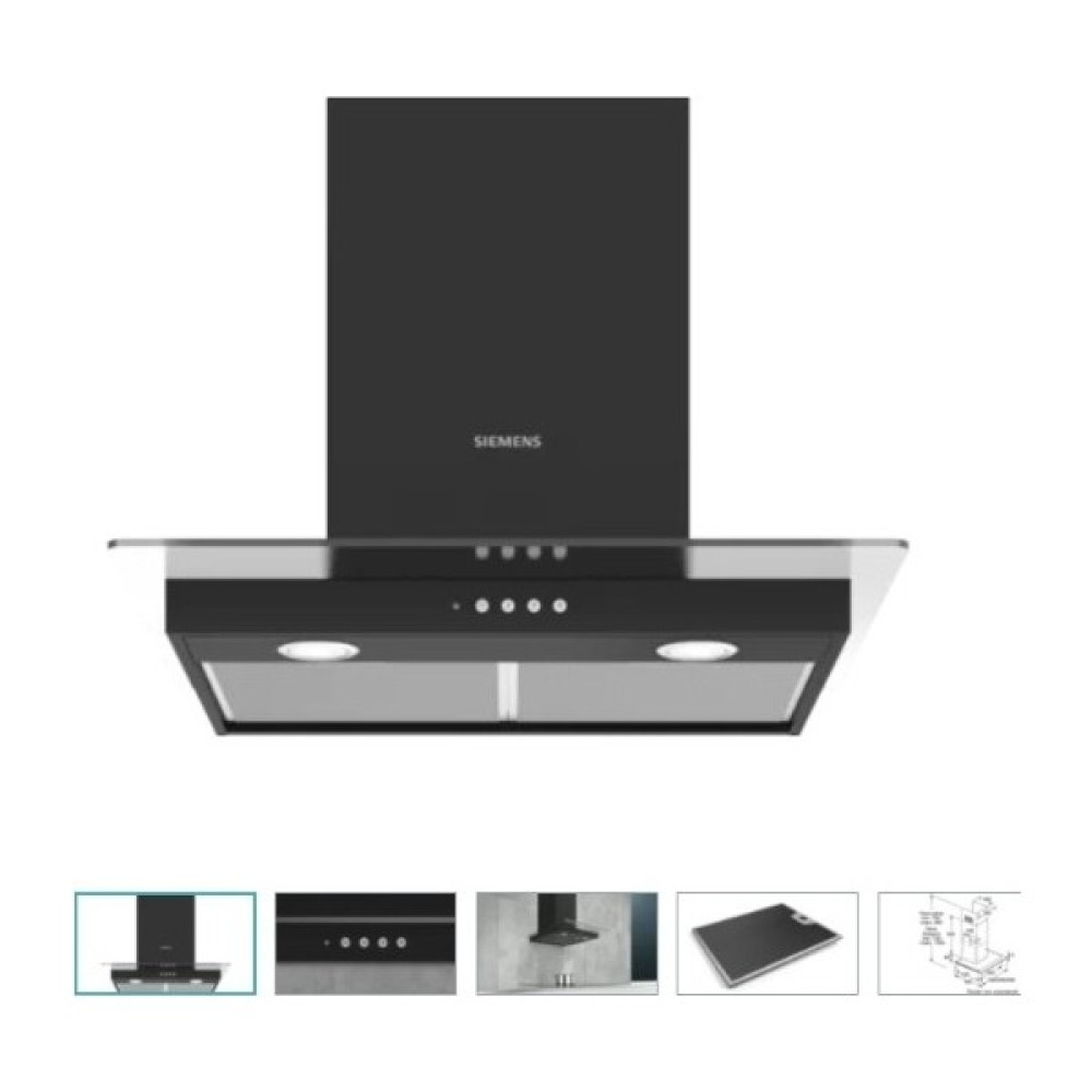 Siemens LC66GCD60T Siyah Duvar Tipi Davlumbaz Davlumbazlar Fiyatı