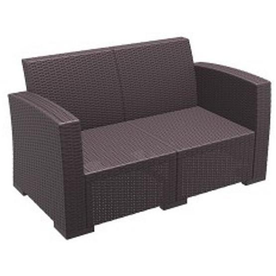 Siesta Rattan Monaco Kahverengi İkili Koltuk
