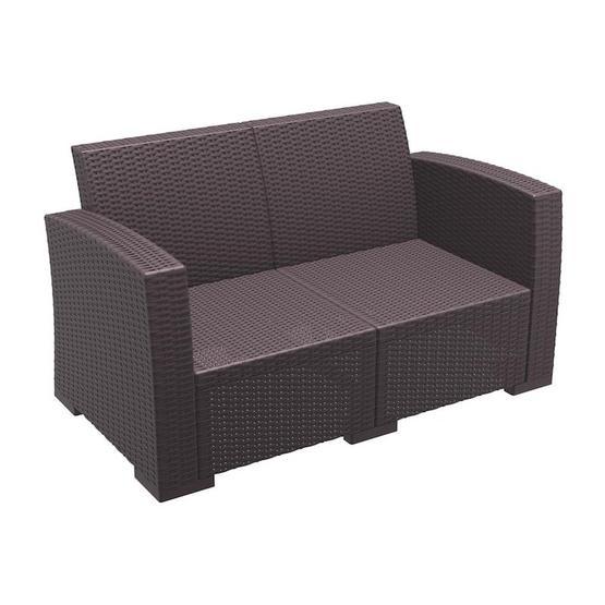 Siesta Rattan Monaco Kahverengi İkili Koltuk