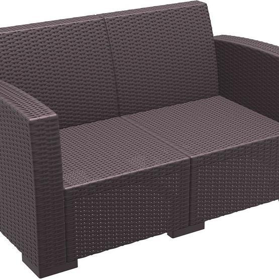 Siesta Rattan Monaco Kahverengi İkili Koltuk