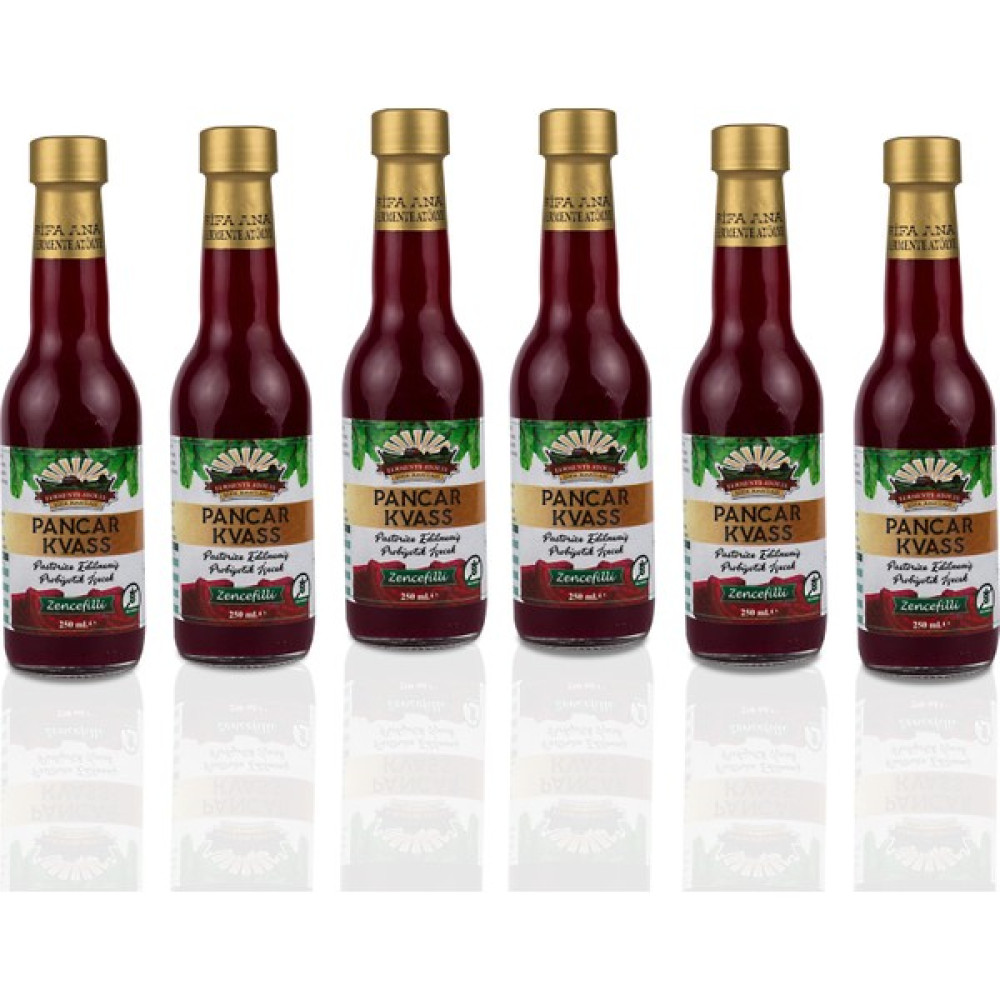 Şifa Ana 6 Adet Zencefilli Pancar Kvass 250 ml Cam Şişede Diğer Fiyatı