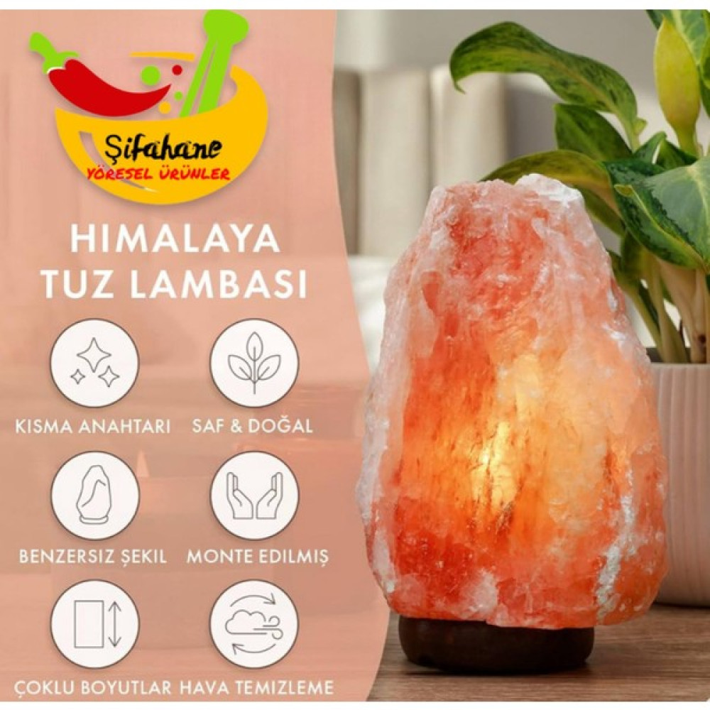 Şifahane Himalaya Tuz Lambası 3-4 kg Özel Iri - Pembe Masa Lambası Fiyatı