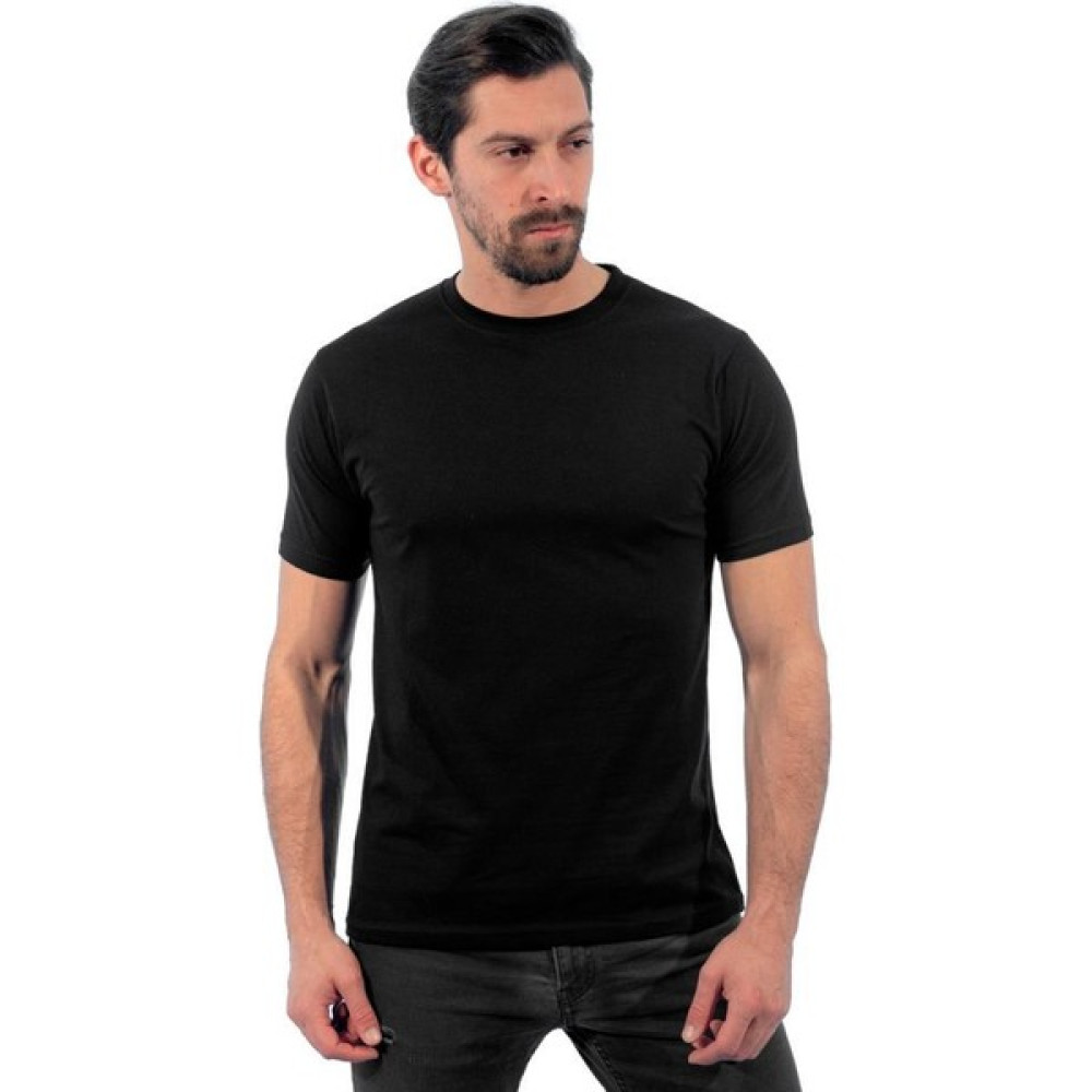 Sıfır Yaka Tişört, Siyah -112E450- Bisiklet Yaka Tshirt, T-shirt Erkek T-shirt Fiyatı
