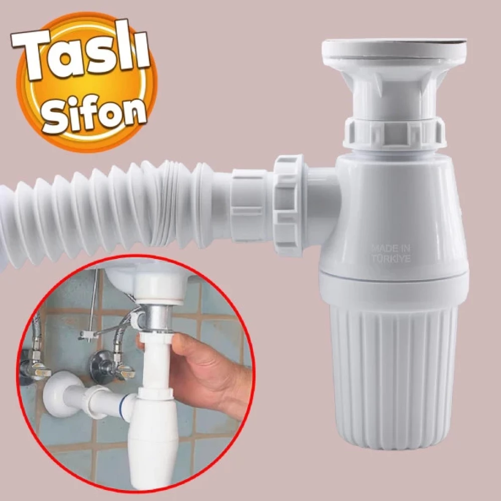 Sifon Koruklu Sokulebilir Tasli Temizlenebilir Mutfak Banyo Lavabo Tasi Gider Borusu Plastik 38 Cm Sifon Fiyatı