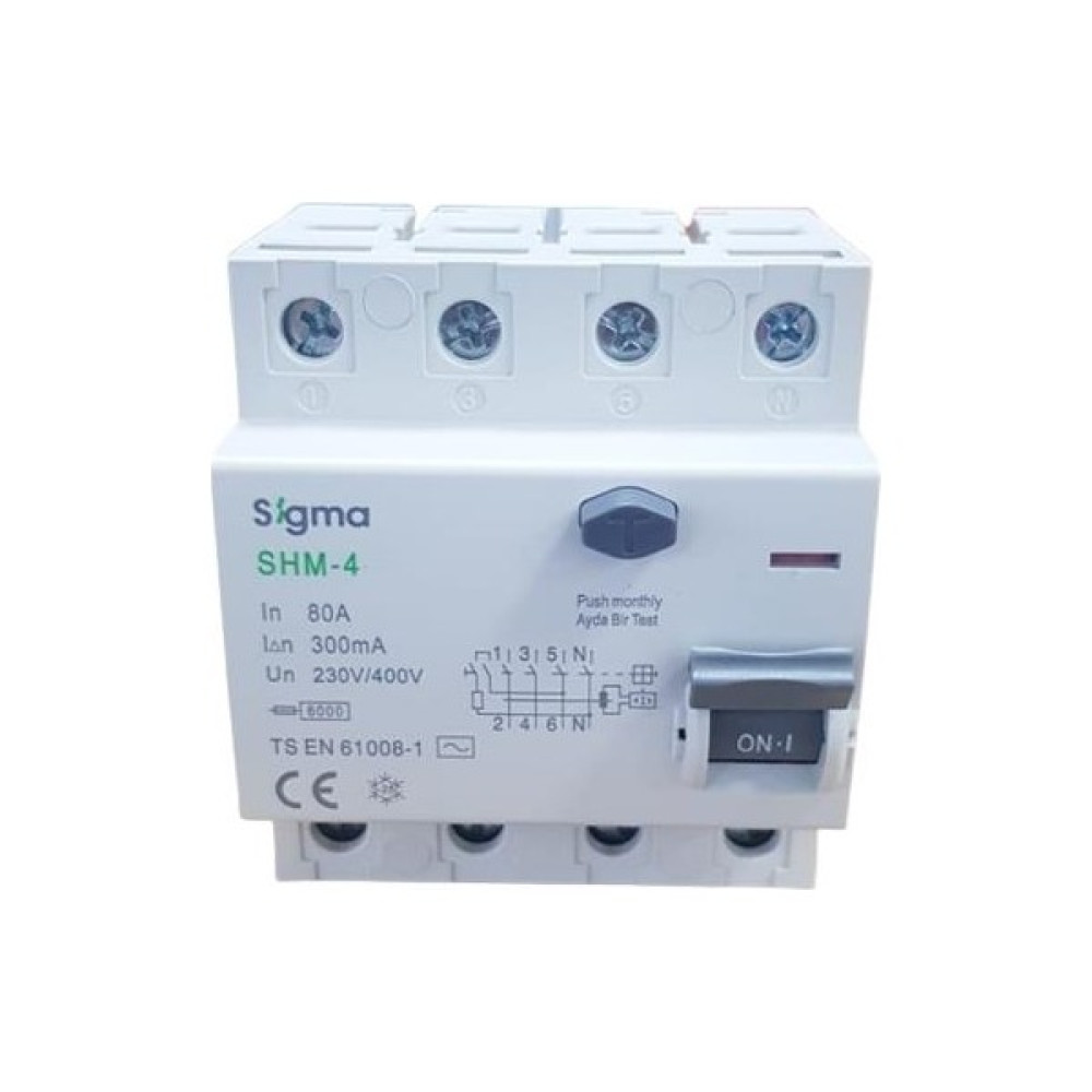 Sigma 4X80A 300MA Kaçak Akım Rölesi Sigma - Yok Oto Boyaları Fiyatı