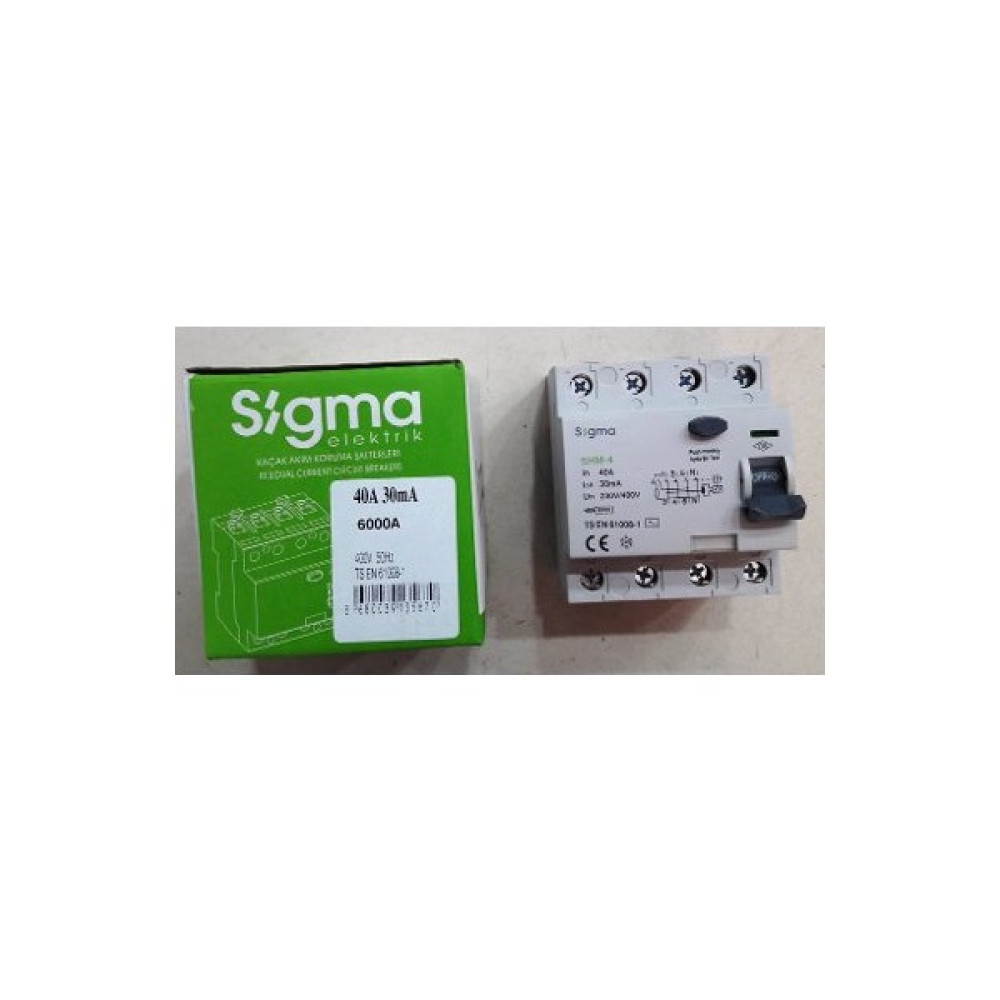 Sigma Kaçak Akım Koruma Şalteri 4X40 A 30 Ma Yedek Parça - Elektrikli El Aletleri Fiyatı