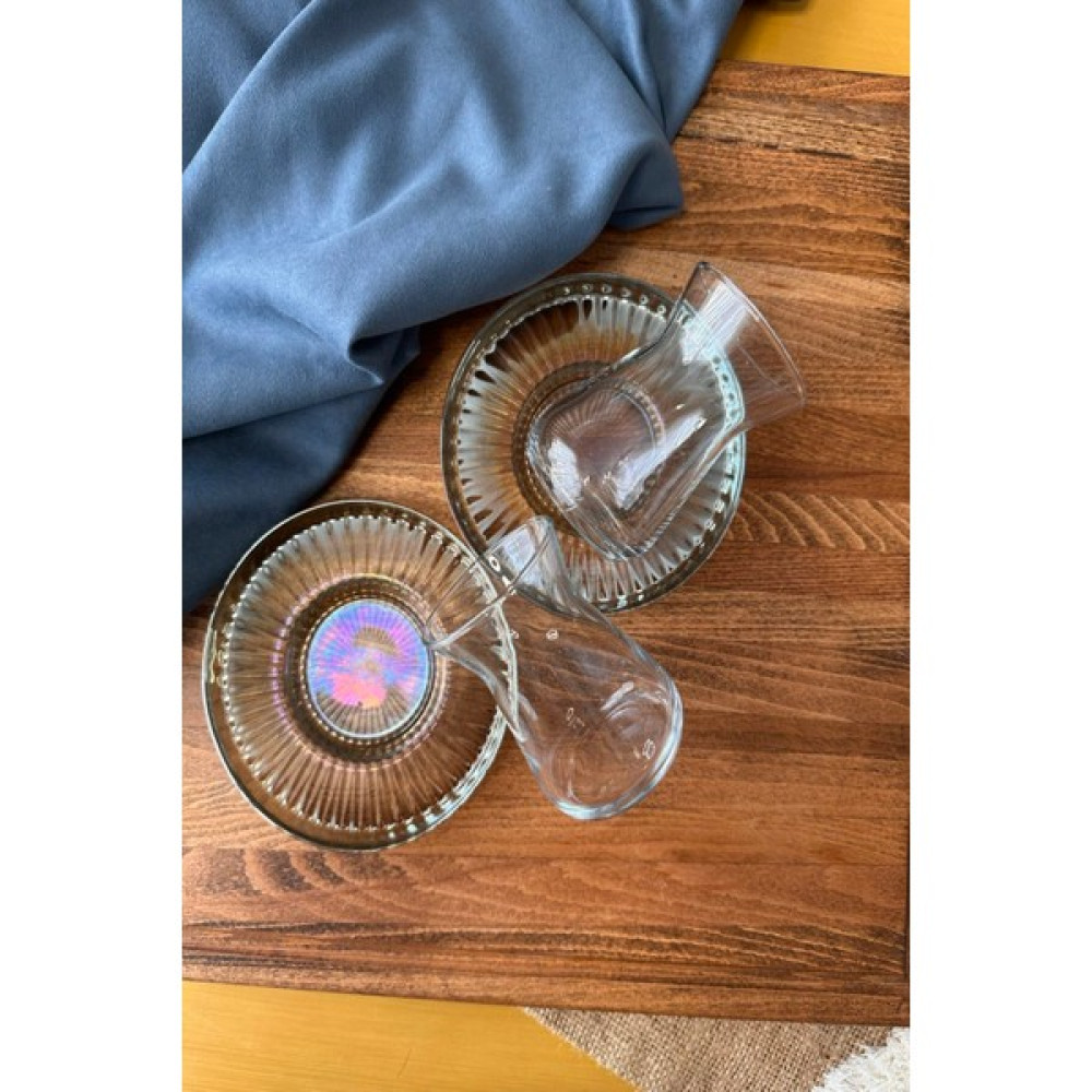 Sigmaglass Çay Seti : 6 'lı Çay Bardağı , 6 ' Lı Çay Tabağı ( 12 Parça ) Cam 125 ml - Şeffaf Fincan / Bardak / Kahve Takımı Fiyatı