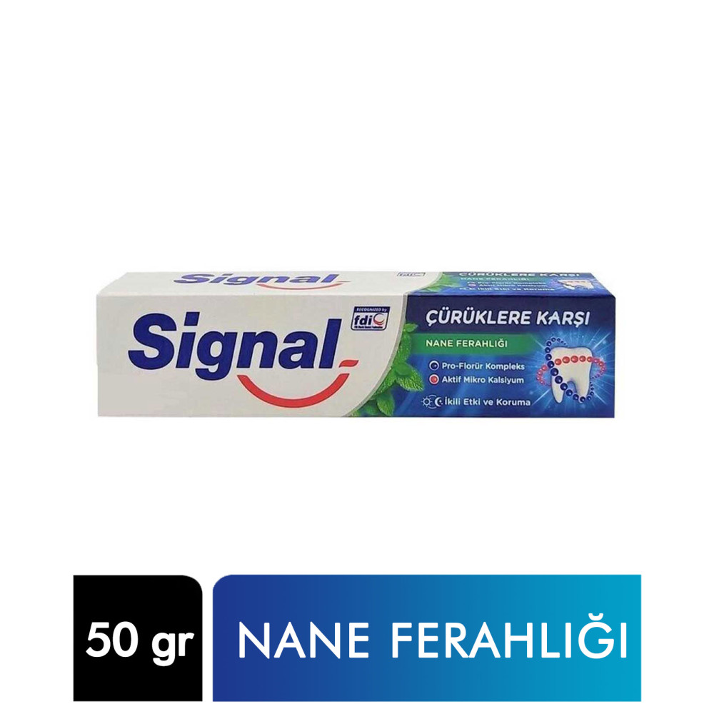 Signal Diş Macunu Çürüklere Karşı Nane Ferahlığı 50 ml Diş Macunları Fiyatı