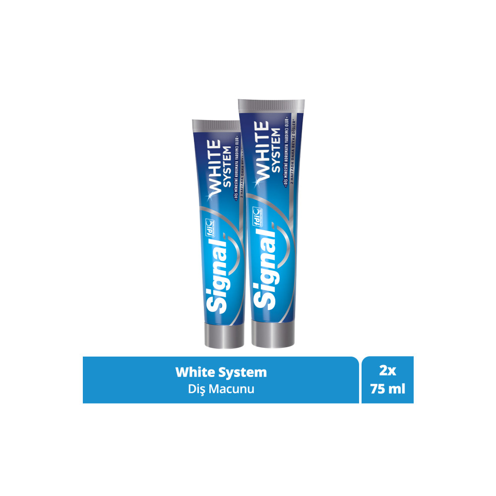 Signal Diş Macunu White System 2 Haftada Daha Beyaz Dişler 75 ml X2 Diş Macunları Fiyatı