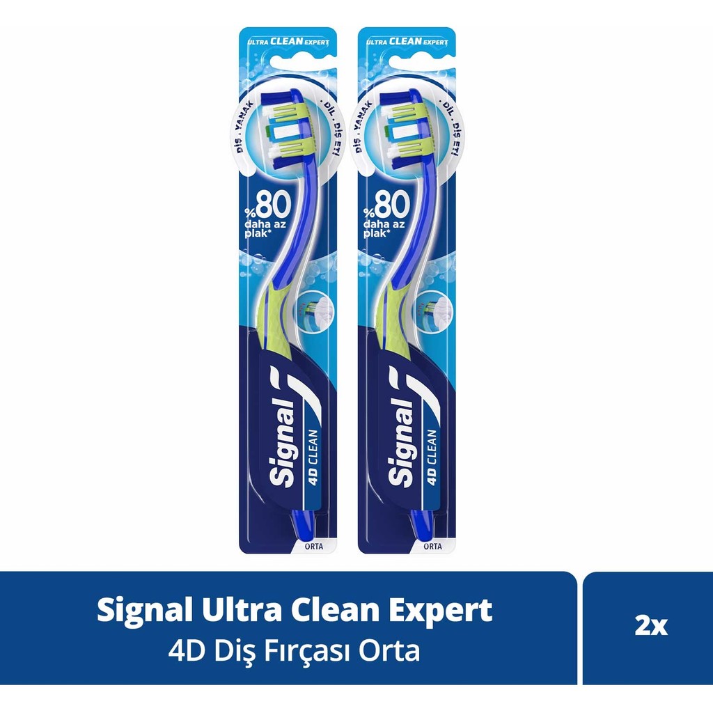 Signal Ultra Clean Expert 4d Clean Diş Fırçası Orta X2 Diş Fırçaları Fiyatı