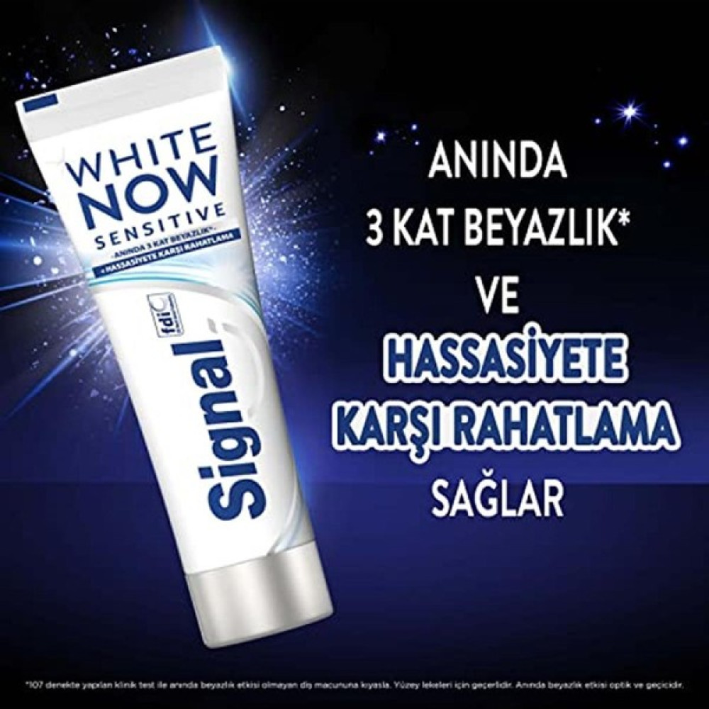 Signal White Now Sensitive Anında 3 Kat Beyazlık Diş Macunu 75 ml Diş Macunları Fiyatı