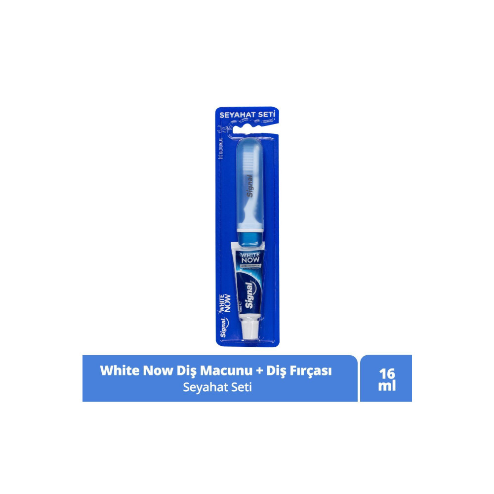 Signal White Now Seyahat Seti Diş Macunu 16 ml + Diş Fırçası Diş Fırçaları Fiyatı