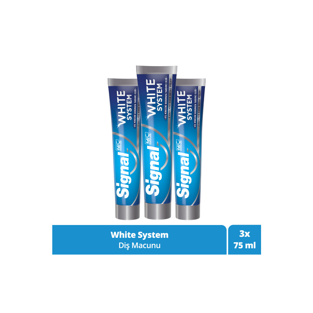 Signal White System Diş Macunu 2 Haftada Daha Beyaz Dişler 75 ml X3 Adet Diş Macunları Fiyatı
