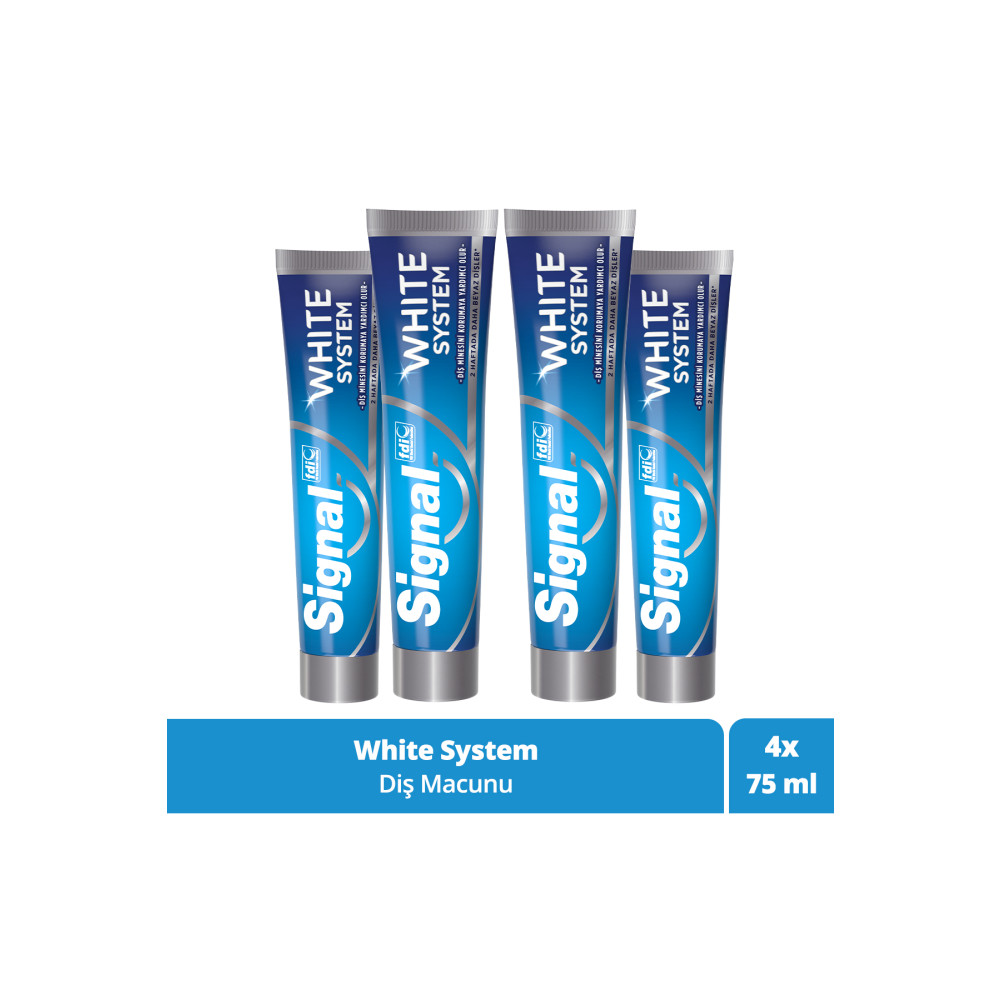Signal White System Diş Macunu 2 Haftada Daha Beyaz Dişler 75 ml X4 Adet Diş Macunları Fiyatı