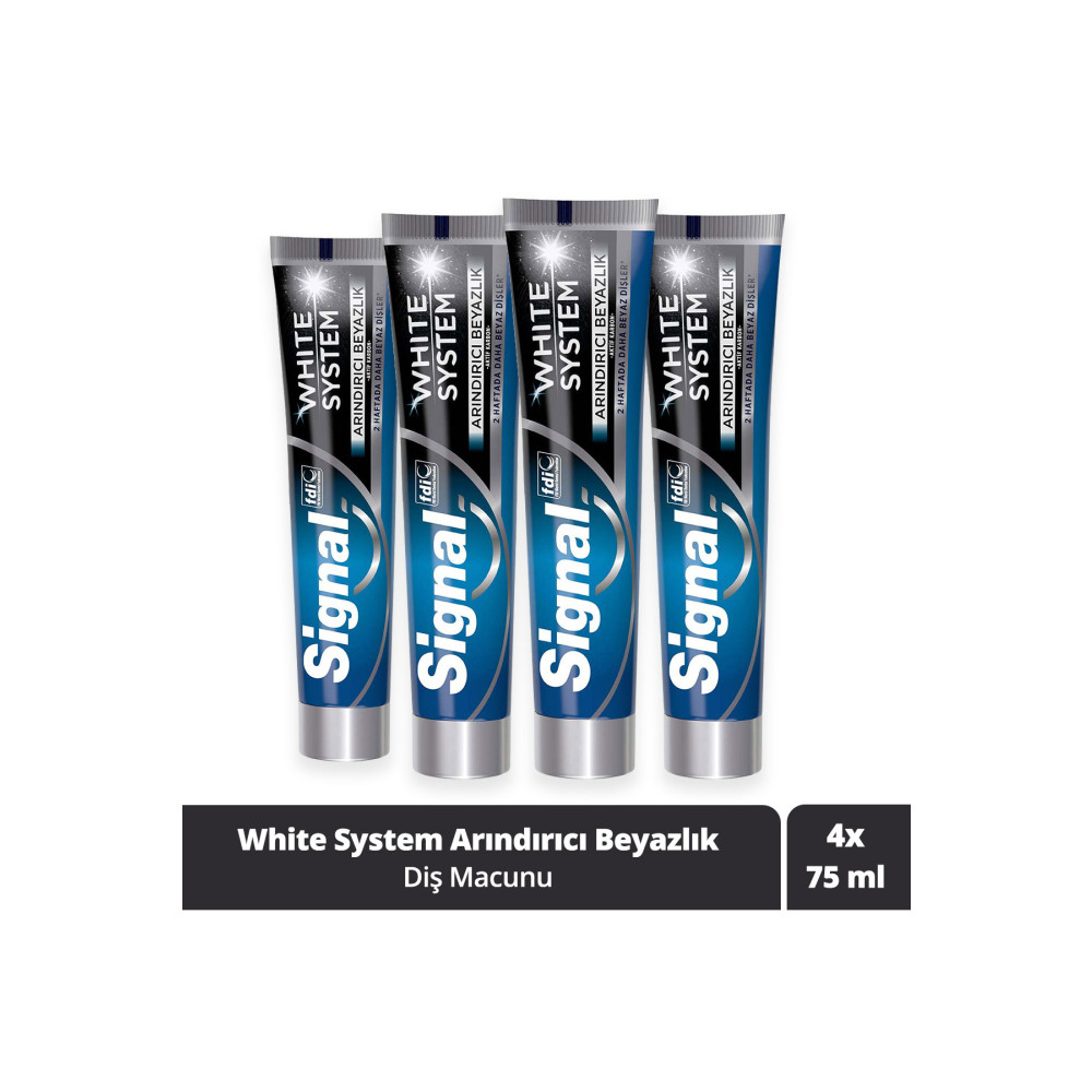 Signal White System Diş Macunu Arındırıcı Beyazlık 75 Mlx4 Diş Macunları Fiyatı