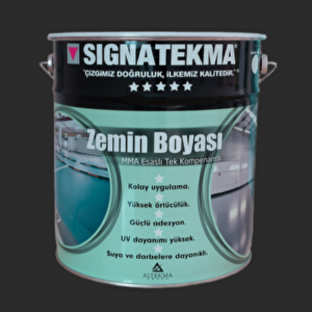 Signatekma Zemin Boyası-MMA Reçine Esaslı 20 Kg Si̇yah RAL 9017 Boyalar Fiyatı
