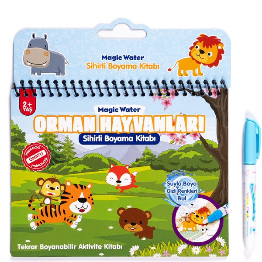 Sihirli Boyama Kitabı Orman Hayvanları - Özel Sulu Kalem (Pedagog Onaylı) Aktivite & Eğitici Kitaplar Fiyatı