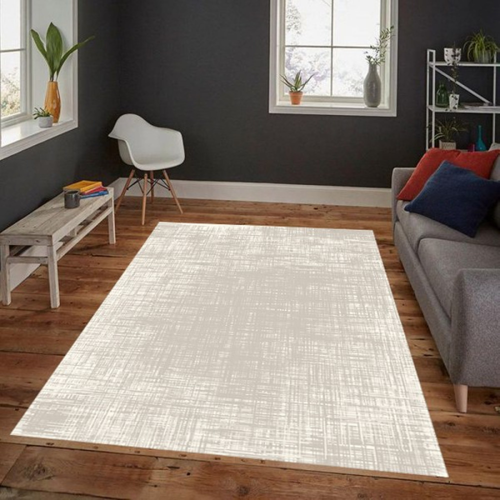Sihirli Halı Dijital Baskı Yıkanabilir Dot Taban Kaymaz Taban Halı Krem HS182 - 180 x 280 cm Salon Halısı Fiyatı