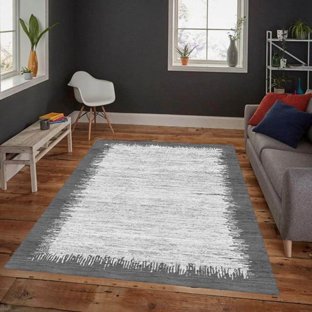 Sihirli Halı Dijital Baskı Yıkanabilir Kaymaz Taban Salon Mutfak Koridor Halısı Gri HS222 - 100 x 200 cm Salon Halısı Fiyatı