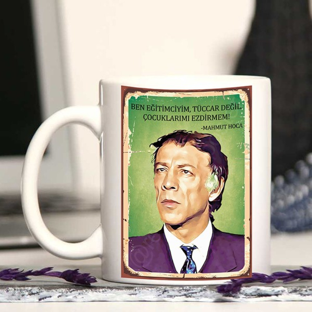 Sihirli Kare Retro Tasarım Mahmut Hoca Kupa Bardak - 1 Adet - Beyaz - 200 ml Fincan / Bardak / Kahve Takımı Fiyatı