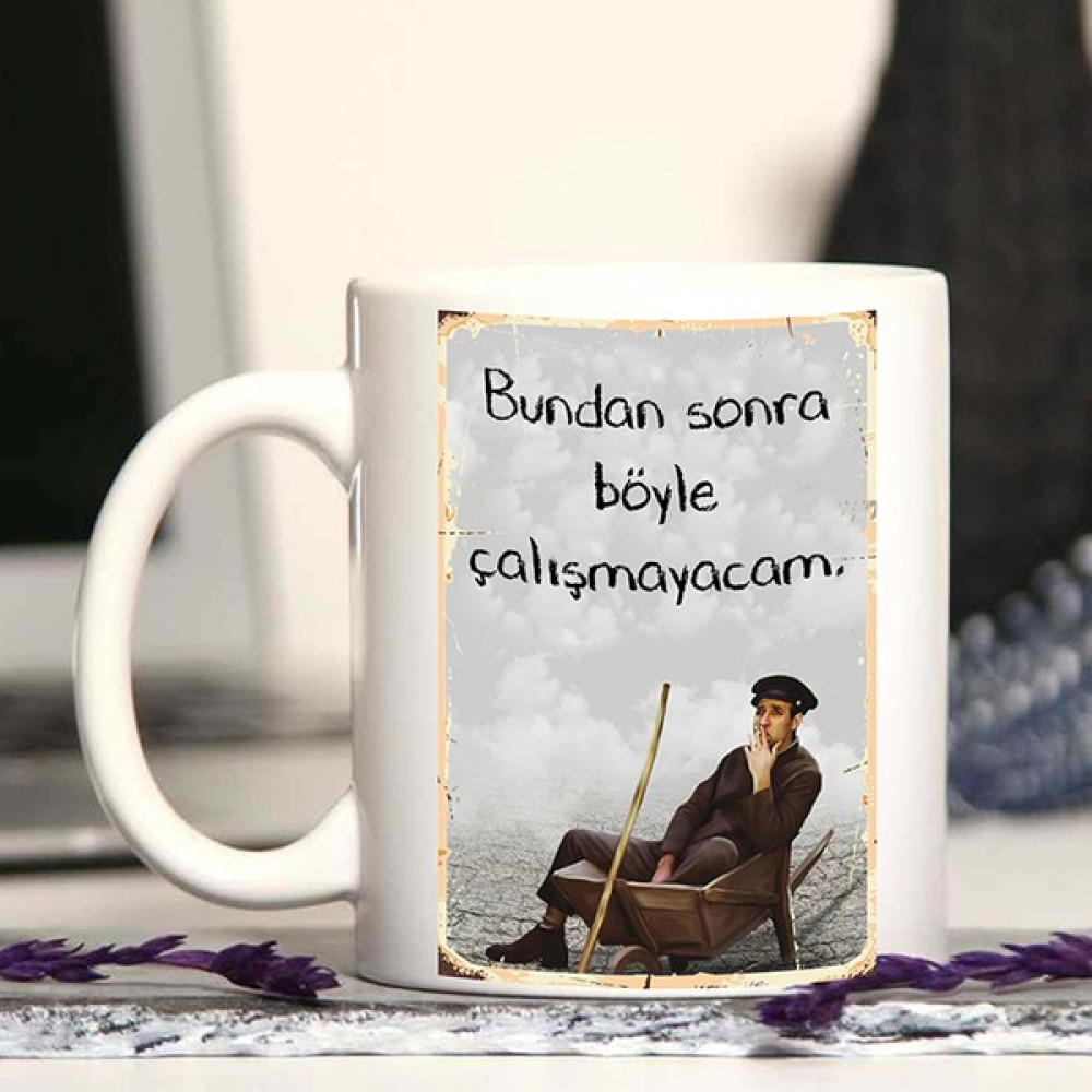 Sihirli Kare Retro Tasarım Şaban Kupa Bardak - 1 Adet - Beyaz - 200 ml Fincan / Bardak / Kahve Takımı Fiyatı