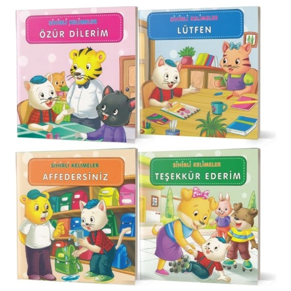Sihirli Kelimeler Serisi - 4 Kitap Okul Öncesi Eğitici & Öğretici Kitaplar Fiyatı