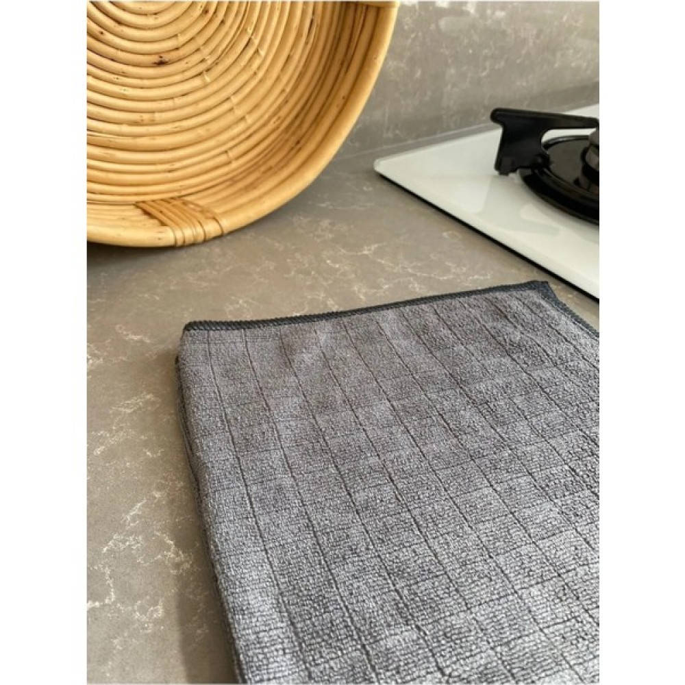 Sihirli Mop ( 3 Adet ) Mikrofiber Mutfak Temizlik Bezi 40*40 cm Leke Tutmaz Koku Yapmaz - Gri Temizlik Malzemeleri Fiyatı