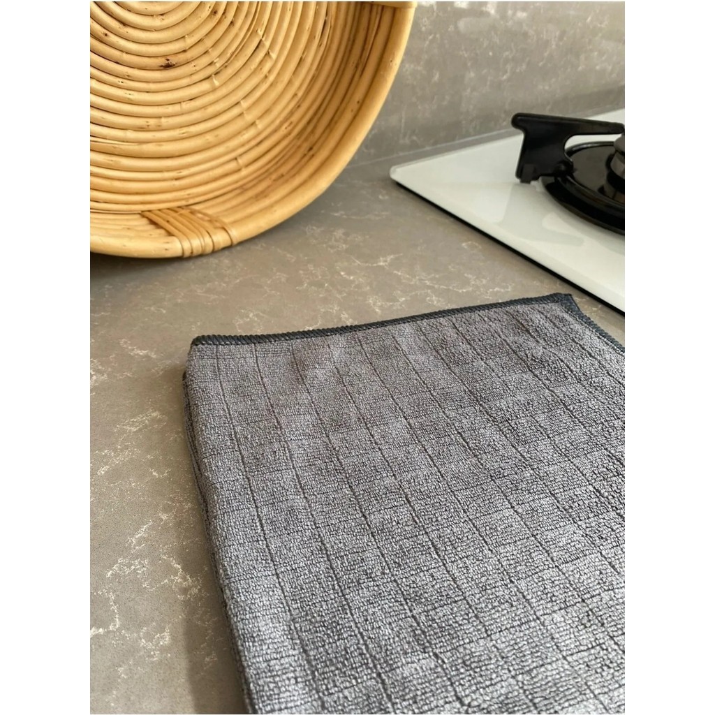 Sihirli Mop ( 3 Adet ) Mikrofiber Mutfak Temizlik Bezi 40*40 cm Leke Tutmaz Koku Yapmaz - Gri Deterjan ve Temizlik Ürünleri Fiyatı