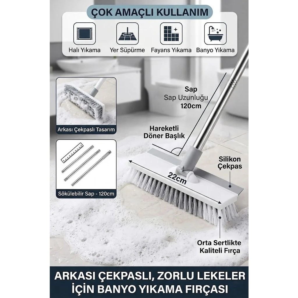 Sihirli Mop Çekpaslı Fırça Yer Fırçası Fayans Fırçası Halı Fırçası Salon Halısı Fiyatı