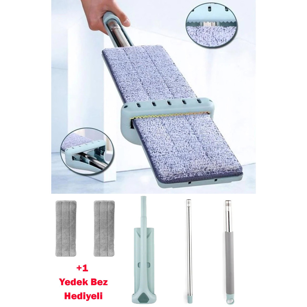 SİHİRLİ MOP Kendinden Sıkmalı Handy Mop Kovasız Tablet Mop +1 Yedek Bez Hediyeli Deterjan ve Temizlik Ürünleri Fiyatı