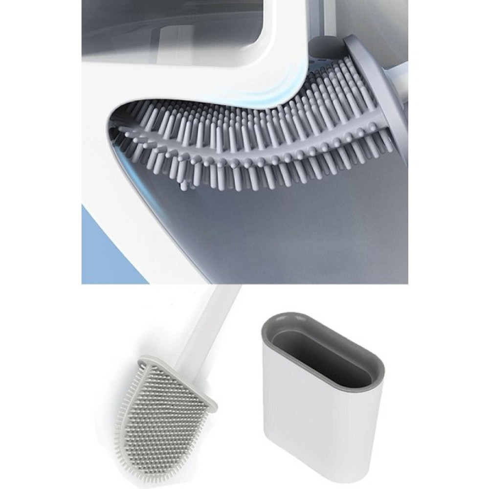 Sihirli Mop Silikon Wc Fırçası Duvara Asılabilir Yapışkanlı - Beyaz Klozet Fırçası Fiyatı