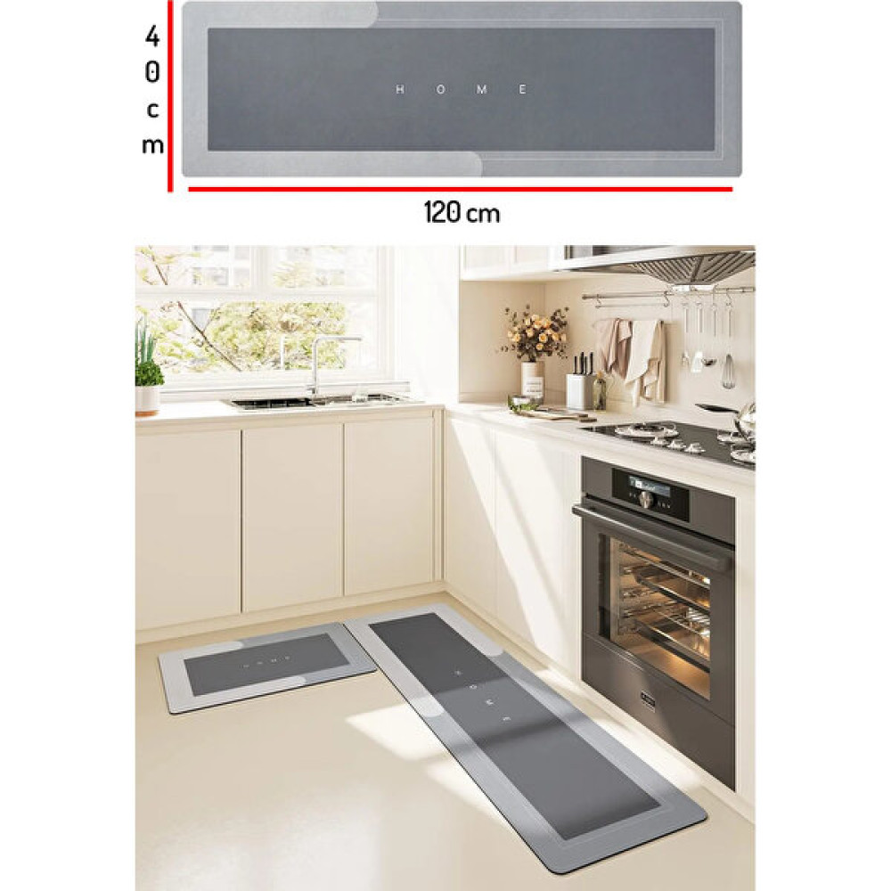 Sihirli Mop Su Emici Banyo Paspası Kaymaz Tabanlı Su Emici Yapı 40X120M Uzun - Gri Klozet Takımı Fiyatı