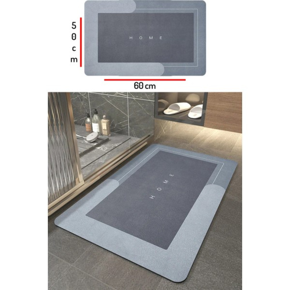 Sihirli Mop Su Emici Banyo Paspası Kaymaz Tabanlı Su Emici Yapı 50 x 60 cm Kare - Mavi Klozet Takımı Fiyatı