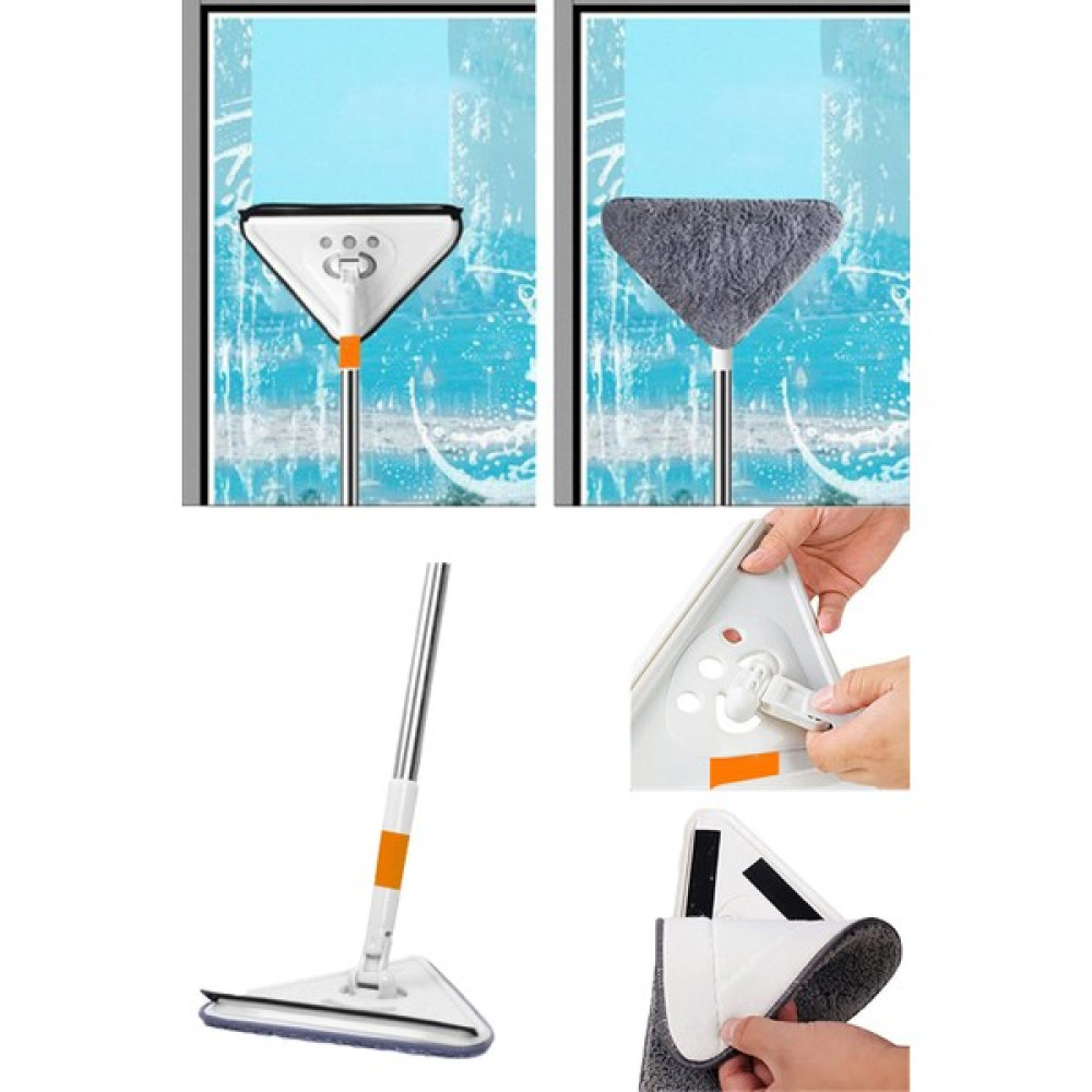 Sihirli Mop Üçgen Mop Camsil +1 Yedek Bezli - Cam Duvar Fayans Silinebilir Ev Temizliği Fiyatı