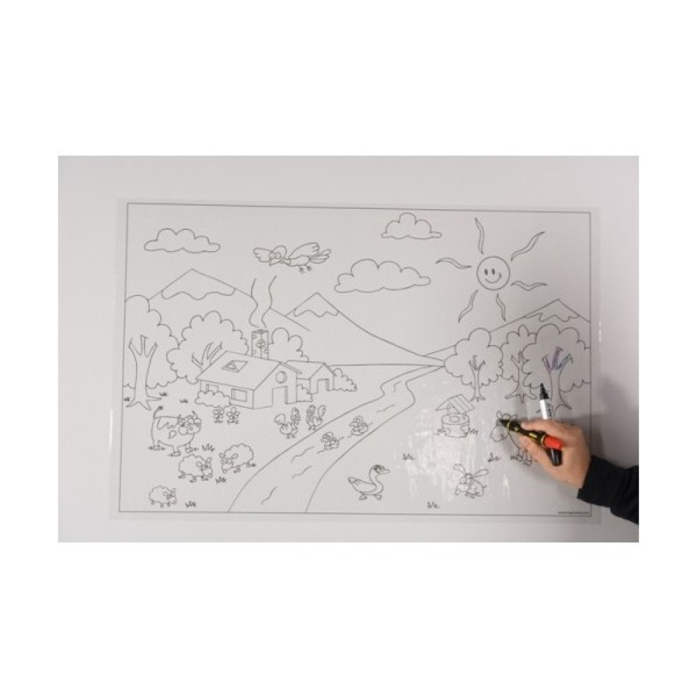 Sihirli Tahta Boyama Etkinlik Çalışması 56X85CM Sihirli Akıllı Statik Kağıt Tahta Yazı Tahtası Kalemi Fiyatı