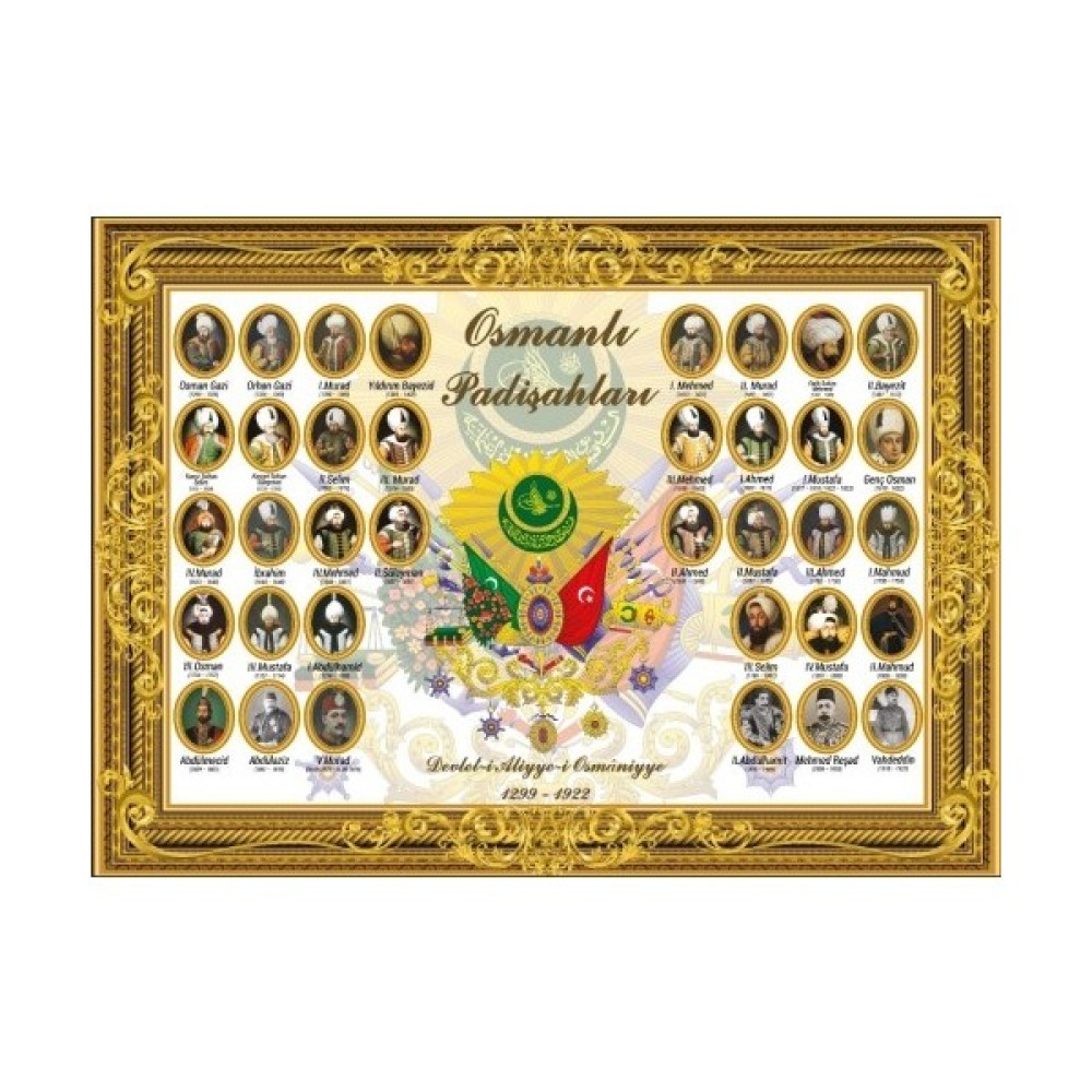 Sihirli Tahta Osmanlı Padişahları 72 x 100 cm Yazı Tahtası Kalemi Fiyatı