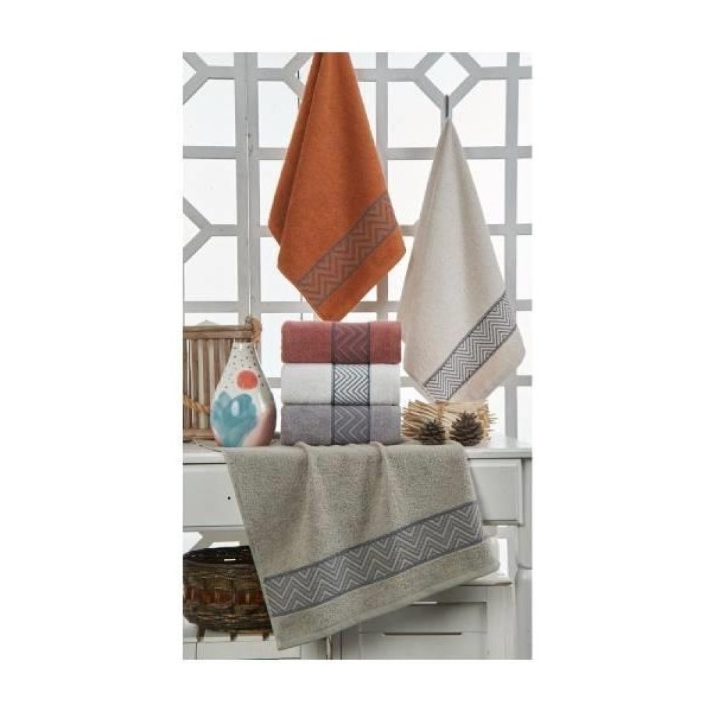 Şikel 6'lı Paket Cotton Banyo Havlu Beymen 90*150CM - Renkli - 90 x 150 cm El / Yüz Havlusu Fiyatı