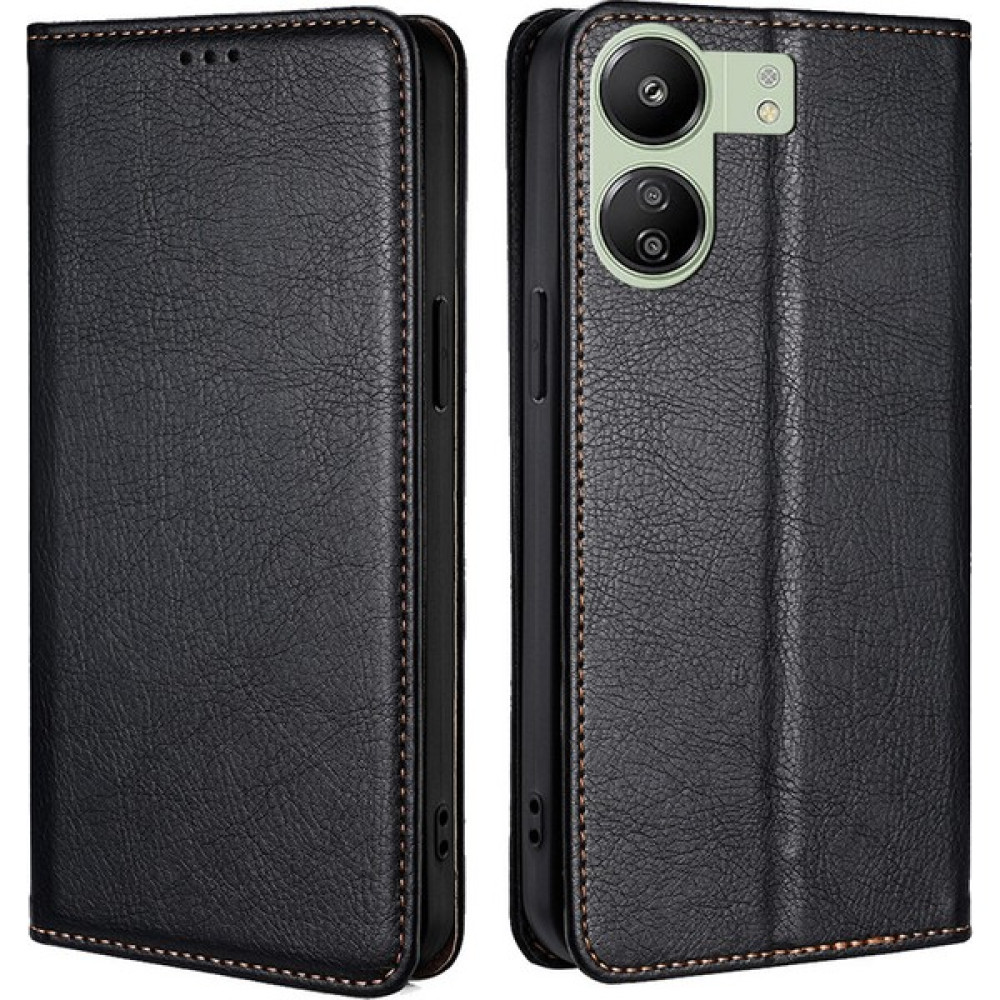Sikote Xiaomi Redmi 13C/POCO C65/POCO X6 Pro Pu Deri Cüzdan Kılıfı Standlı Flip Kapak Kart Tutucu Siyah (Yurt Dışından) - Redmi 13C Cep Telefonu Kılıfı Fiyatı