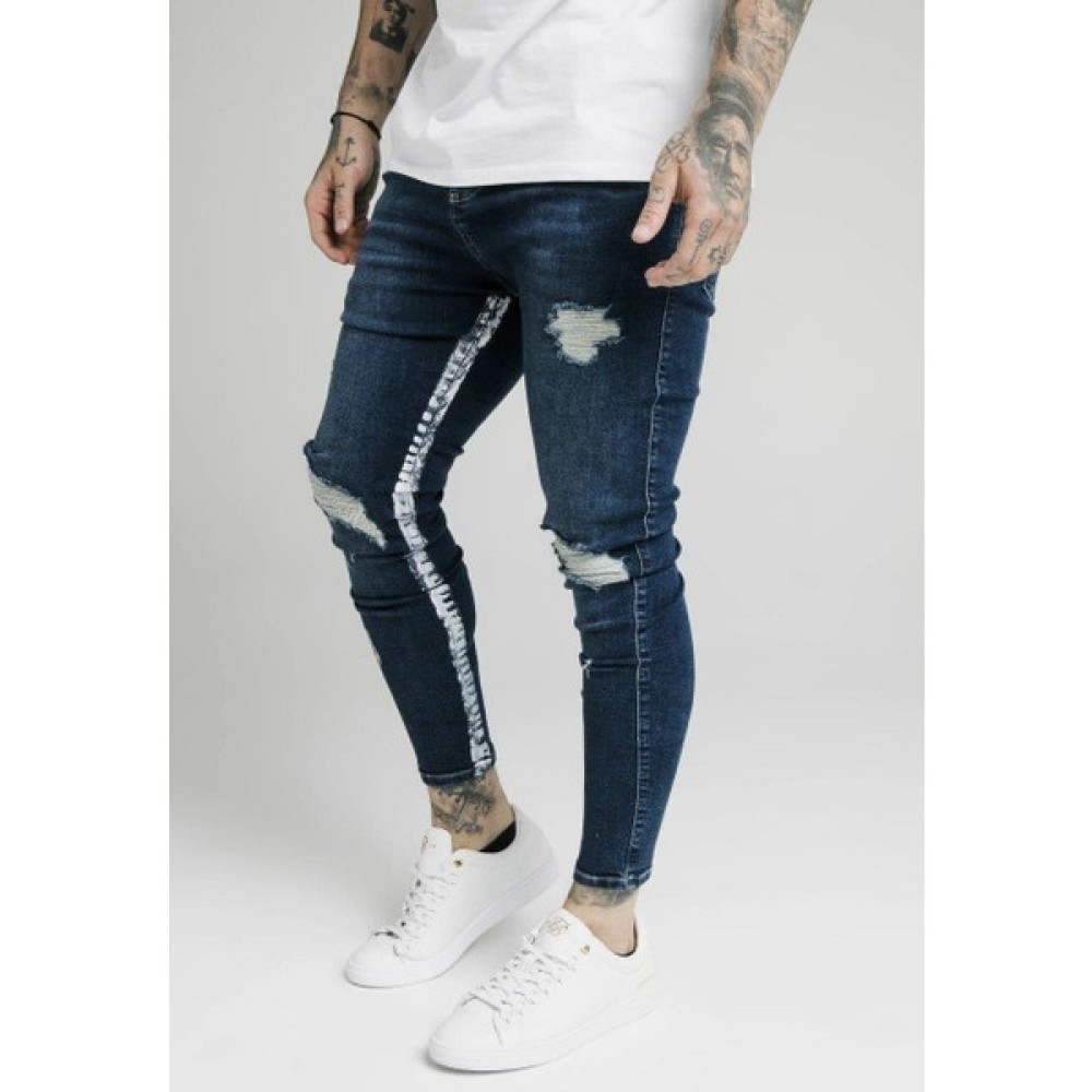 Siksilk Distressed Paintstripe Erkek Kot Pantolon Erkek Jeans / Kot Pantolon Fiyatı