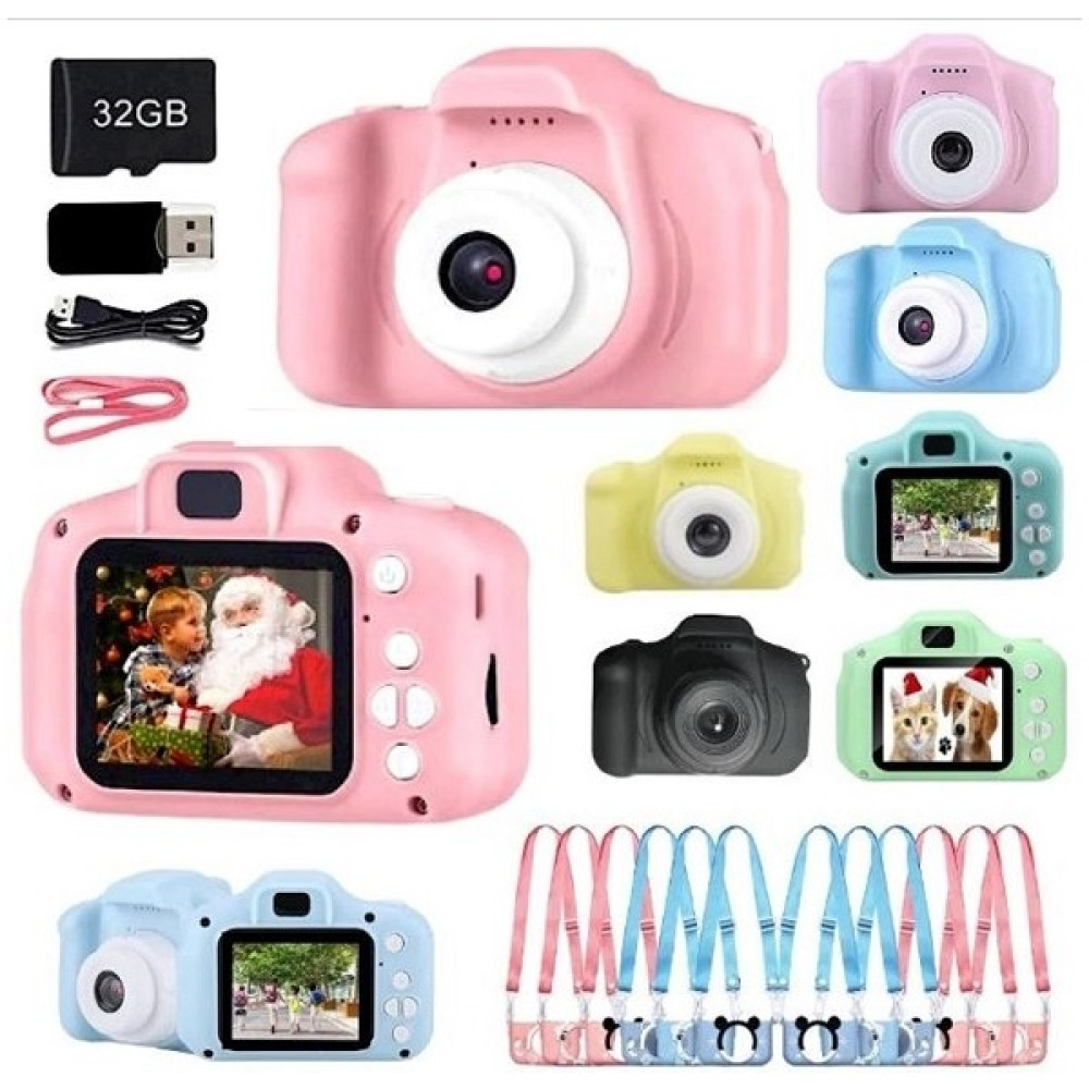 Şıktek Çocuk Fotoğraf Makinesi Mini Fotoğraf Makinesi Çocuk Fotoğraf Makinesi 1080P Hd Selfie Kamera - Mavi Dijital Fotoğraf Makineleri Fiyatı