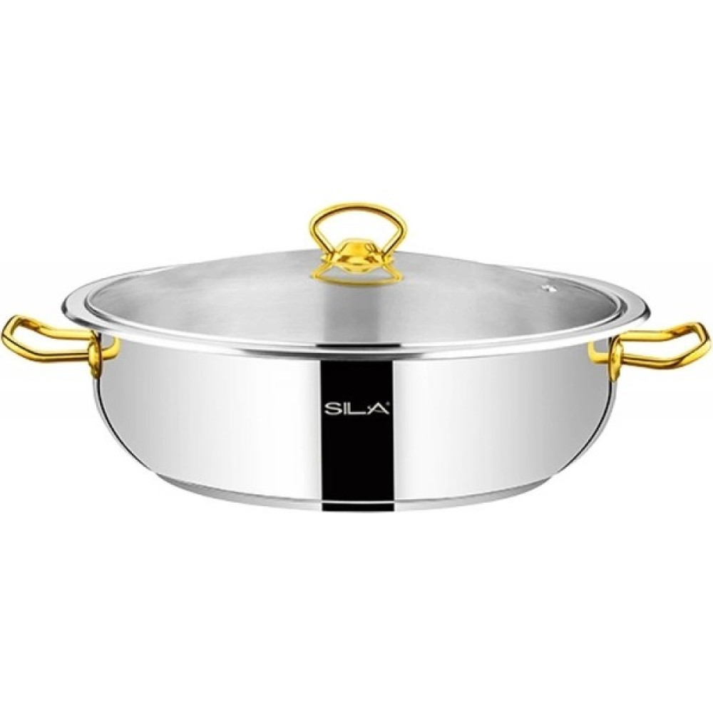 Sıla Çelik Gold Basık Karnıyarık Tencere 30 x 9 cm 6 lt Tencereler Fiyatı