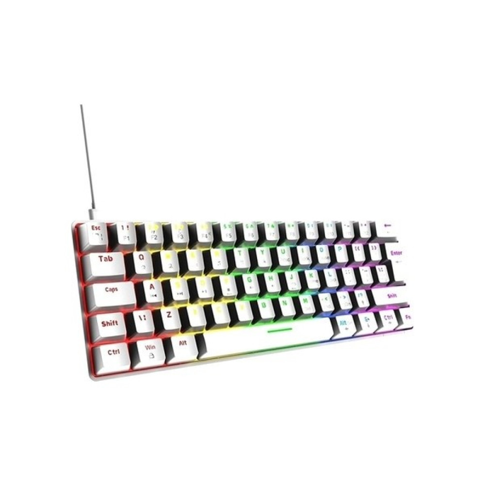 Silabor T60 Beyaz Renk Mavi Switch Rgb Klavye Kablolu Gaming Oyuncu Klavyesi (Yurt Dışından) - 1 - Şeffaf Oto Boyaları Fiyatı