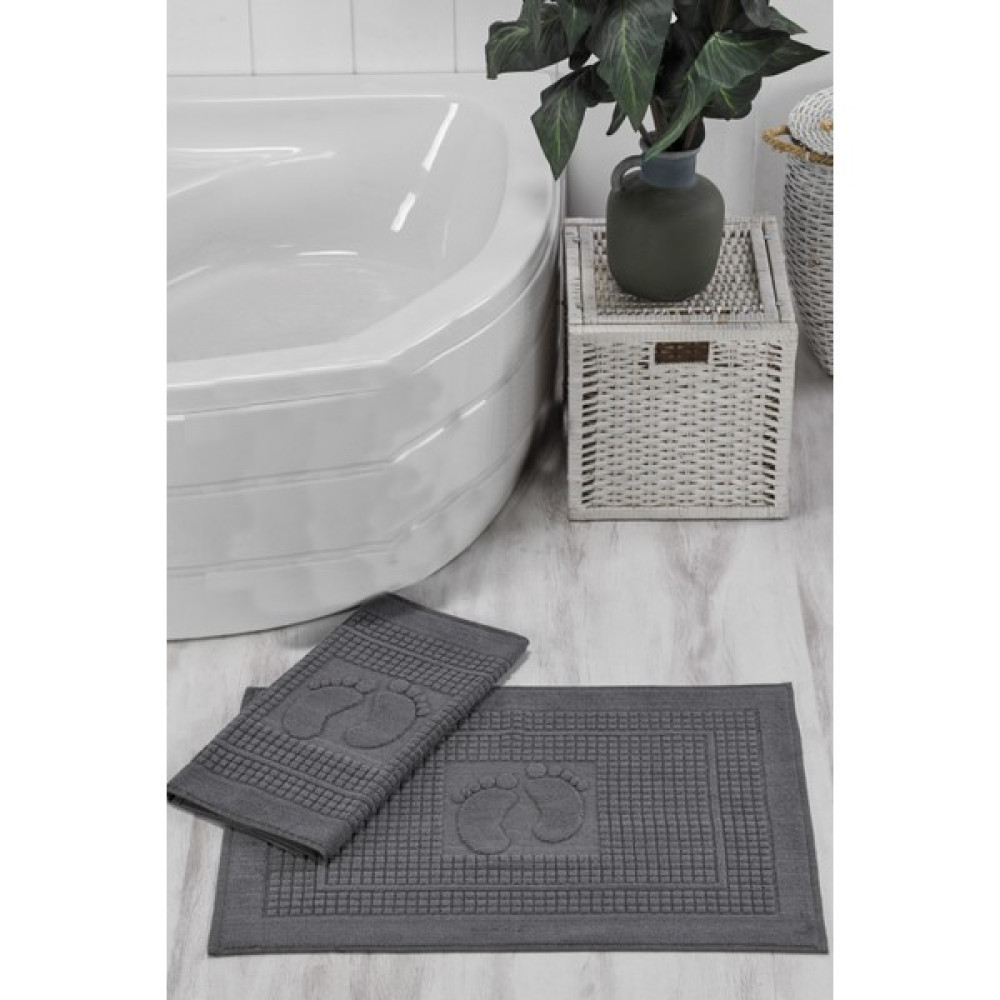 Şilay 2 Adet Ayak Havlusu - Paspas Antrasit 260GR - 50 x 70 cm Ayak Havlusu Fiyatı
