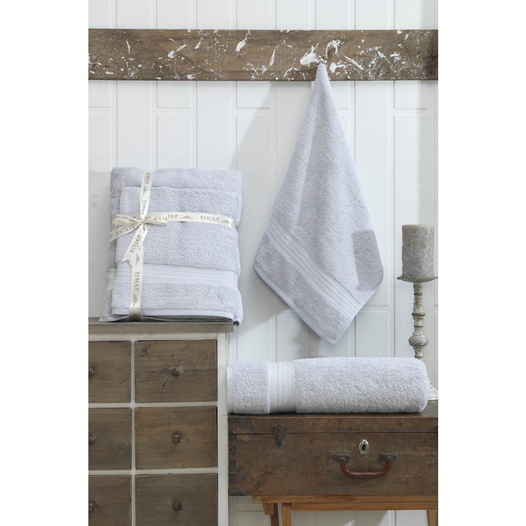 Şilay Home Şilay 2'li Battal Boy Banyo Havlu Seti Açık Gri - 90 x 170 cm El / Yüz Havlusu Fiyatı