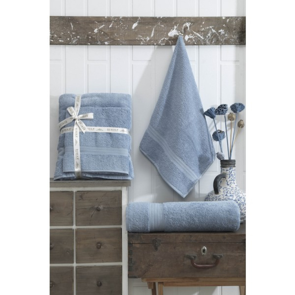 Şilay Home Şilay 2'li Battal Boy Banyo Havlu Seti Indigo - Mavi - 90 x 170 cm Banyo Havlusu Fiyatı