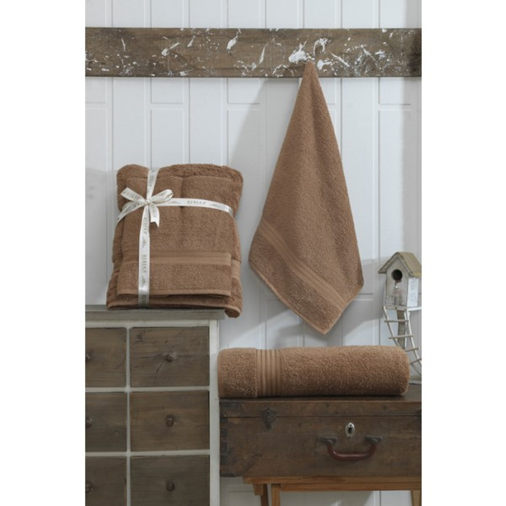 Şilay Home Şilay 2'li Battal Boy Banyo Havlu Seti Kahve - 90 x 170 cm Banyo Havlusu Fiyatı